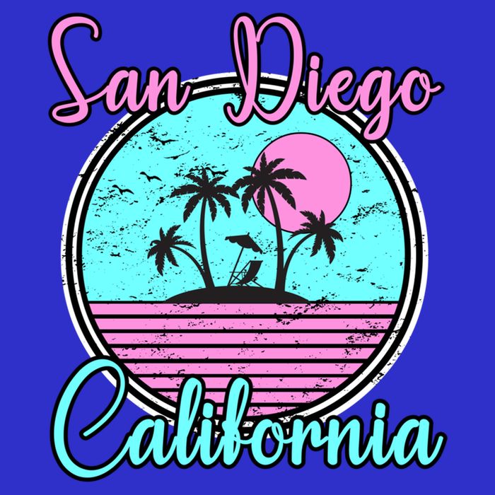 San Diego California Funny Gift Ca Beach Travel Souvenir Funny Gift Zip Tote Bag