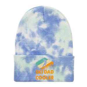 Ski Dad Cool Dads Love Skiing Winter Sport Ski Jumping Gift Tie Dye 12in Knit Beanie