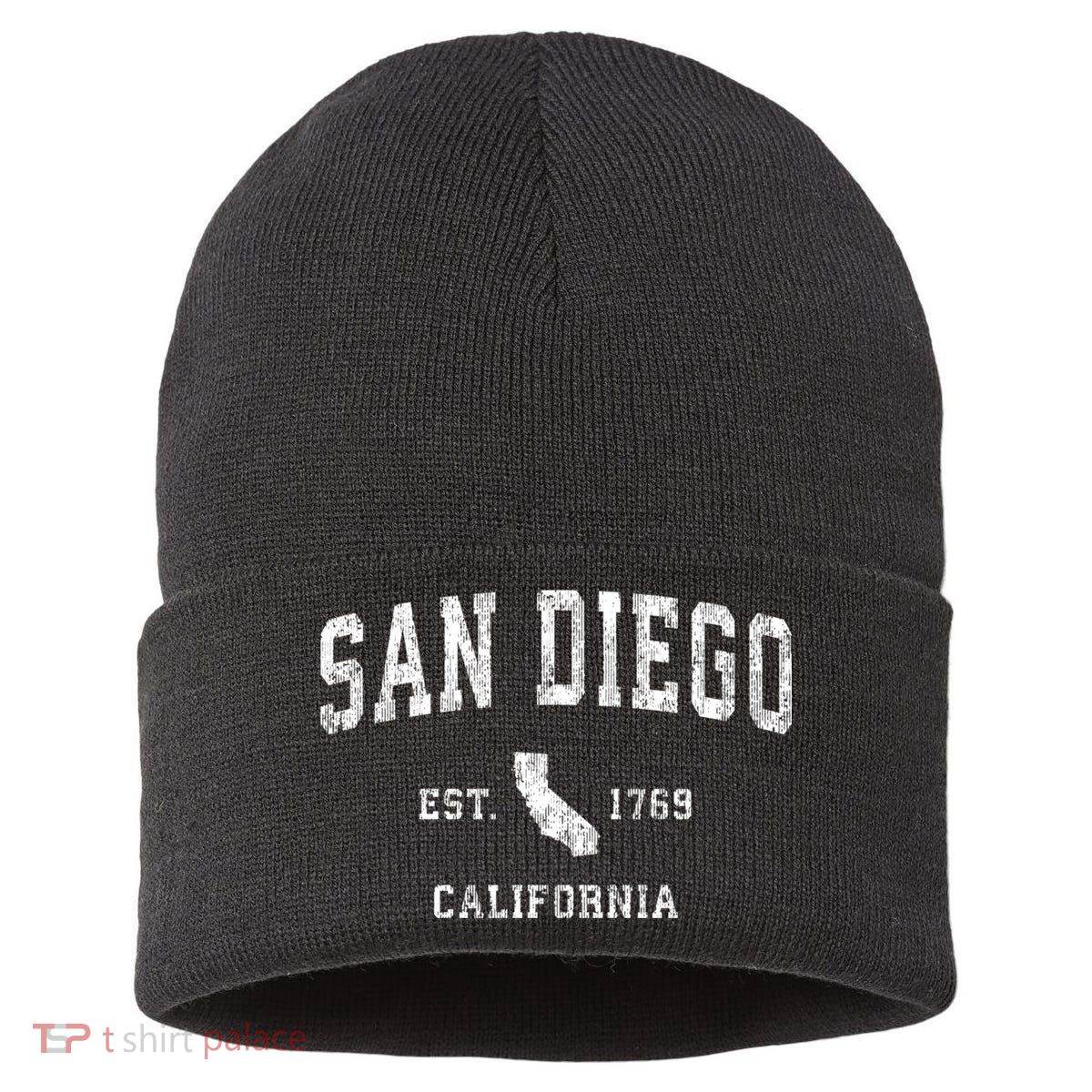 San Diego California Ca Vintage Sports Sustainable Knit Beanie