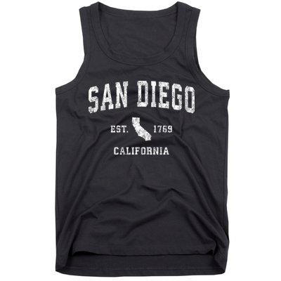 San Diego California Ca Vintage Sports Tank Top