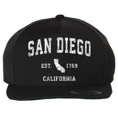 San Diego California Ca Vintage Sports Wool Snapback Cap