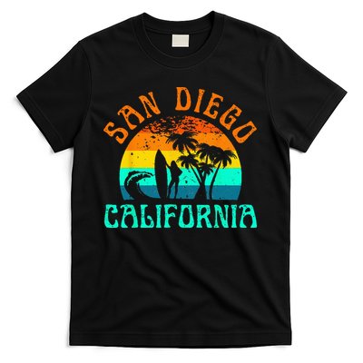 San Diego California Beach Surf Summer Vacation Vintage T-Shirt