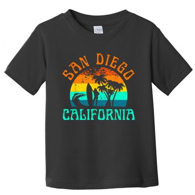 San Diego California Beach Surf Summer Vacation Vintage Toddler T-Shirt