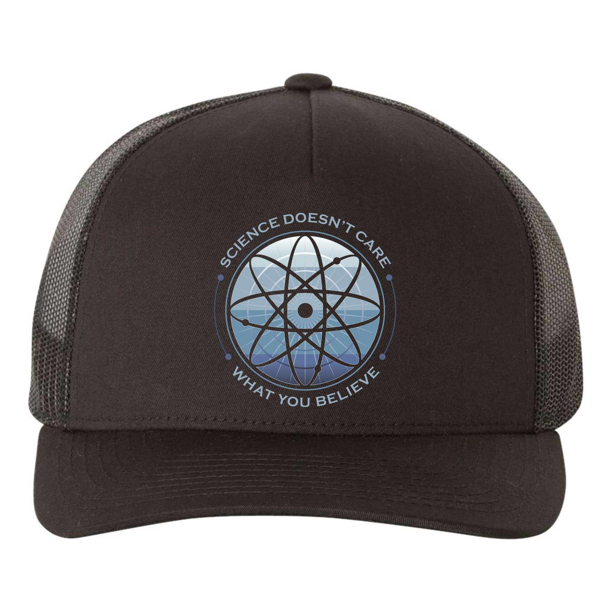 Science Doesn't Care What You Believe Yupoong Adult 5-Panel Trucker Hat