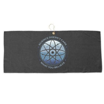 Science Doesn't Care What You Believe Large Microfiber Waffle Golf Towel