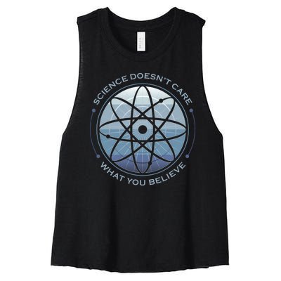 Science Doesn't Care What You Believe Women's Racerback Cropped Tank