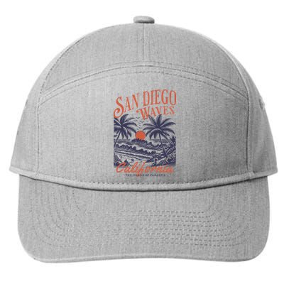 San Diego California Vintage Summer 7-Panel Snapback Hat