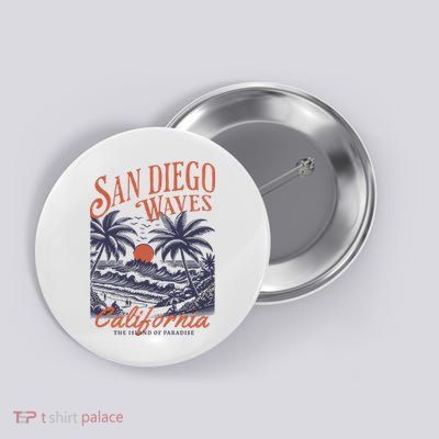 San Diego California Vintage Summer Button