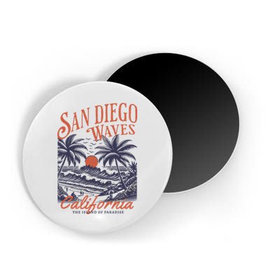 San Diego California Vintage Summer Magnet