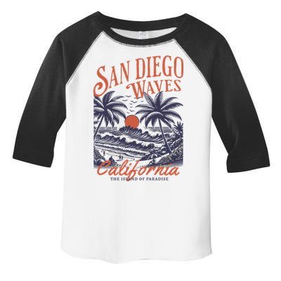 San Diego California Vintage Summer Toddler Fine Jersey T-Shirt