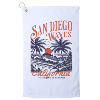 San Diego California Vintage Summer Golf Towel