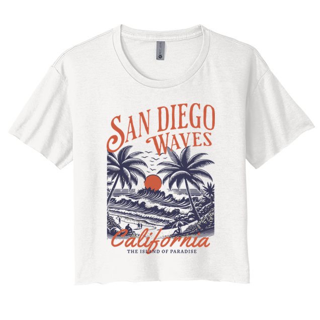 San Diego California Vintage Summer Crop Top