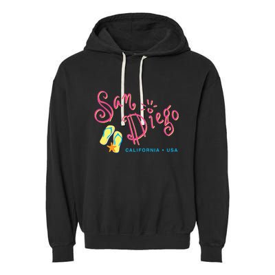 San Diego California Garment-Dyed Fleece Hoodie