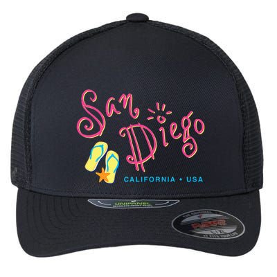 San Diego California Flexfit Unipanel Trucker Cap