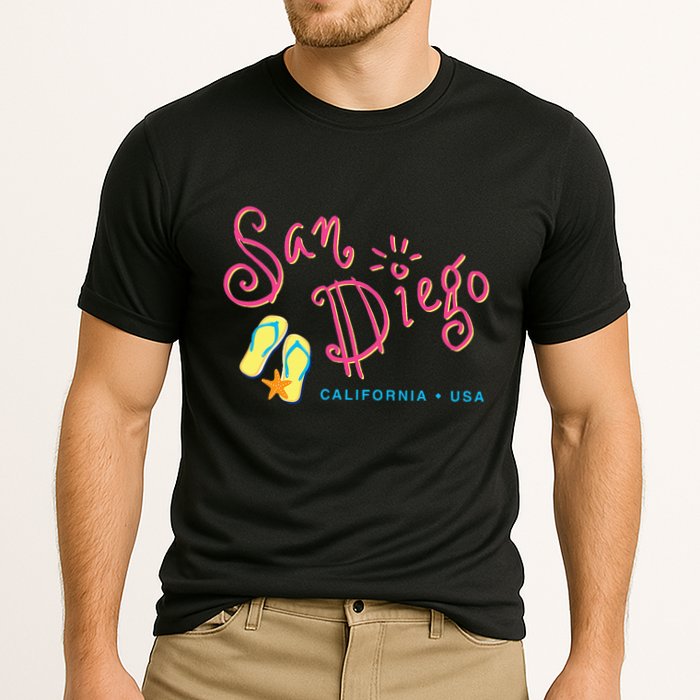 San Diego California Cooling Performance Crew T-Shirt