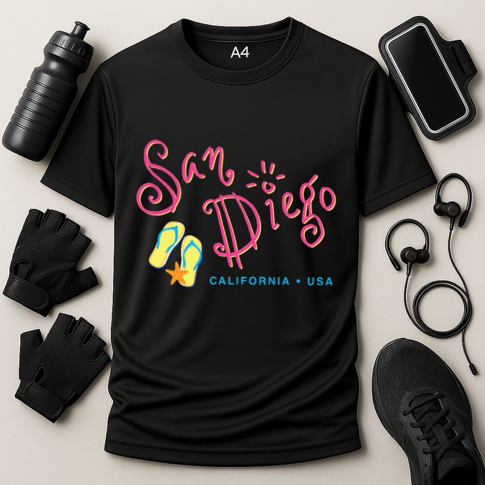 San Diego California Cooling Performance Crew T-Shirt