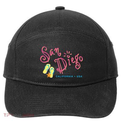 San Diego California 7-Panel Snapback Hat