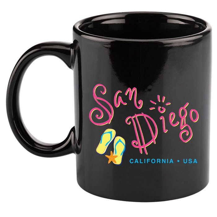 San Diego California 11oz C Handle Ceramic Mug
