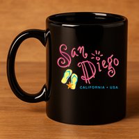 San Diego California 11oz C Handle Ceramic Mug