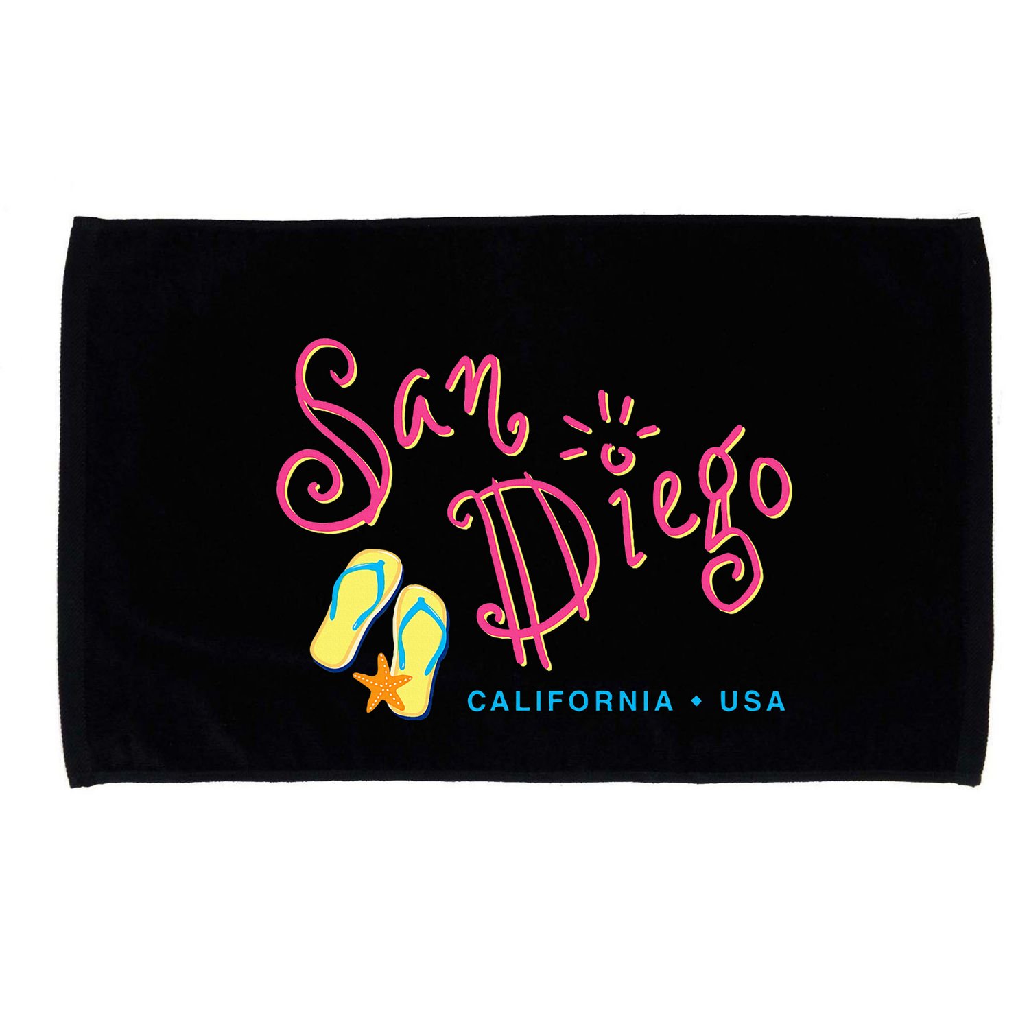 San Diego California Microfiber Hand Towel