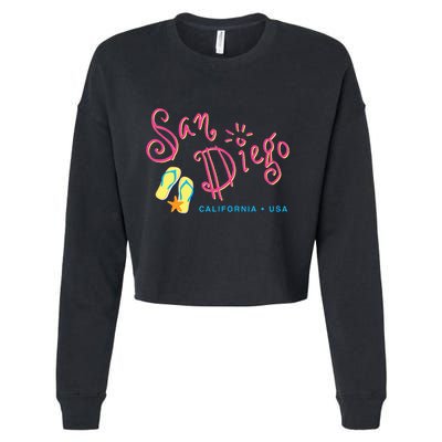San Diego California Cropped Pullover Crew