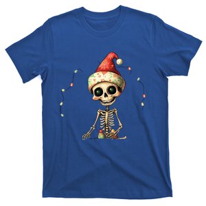 Skeleton Dancing Christmas Gift Xmas Tree Lights Xmas Funny Funny Gift T-Shirt