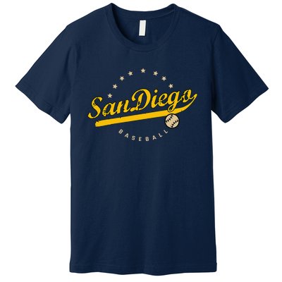 San Diego City Baseball Vintage Varsity Premium T-Shirt