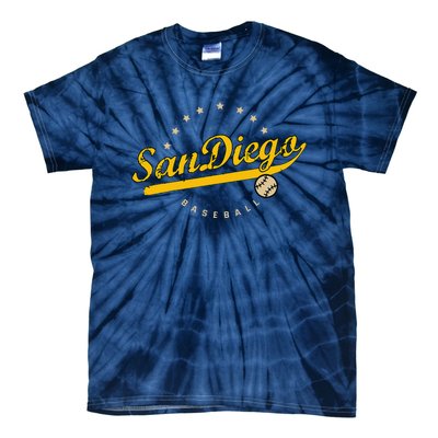 San Diego City Baseball Vintage Varsity Tie-Dye T-Shirt