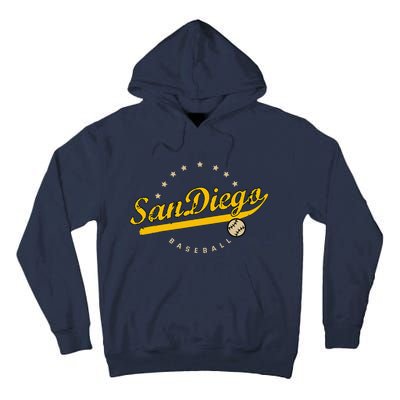 San Diego City Baseball Vintage Varsity Tall Hoodie