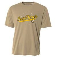 San Diego City Baseball Vintage Varsity Cooling Performance Crew T-Shirt