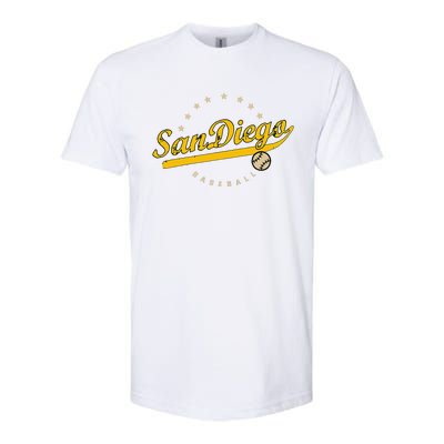 San Diego City Baseball Vintage Varsity Softstyle CVC T-Shirt