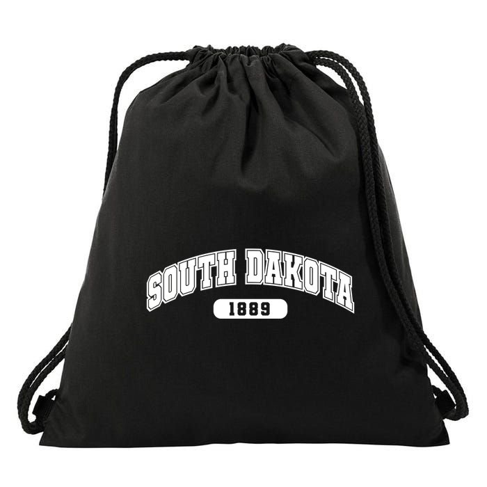 South Dakota Collegiate Style 1889 Drawstring Bag