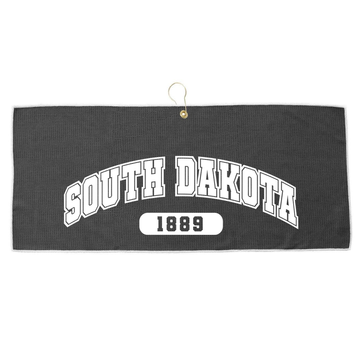 South Dakota Collegiate Style 1889 Large Microfiber Waffle Golf Towel