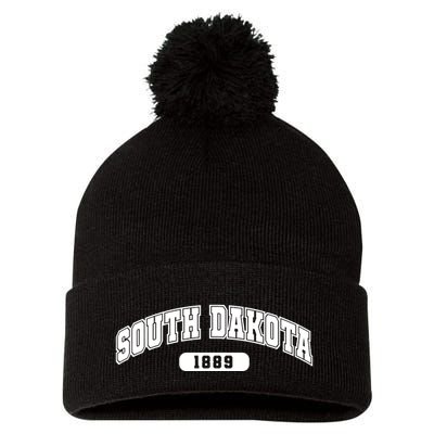 South Dakota Collegiate Style 1889 Pom Pom 12in Knit Beanie