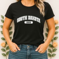 South Dakota Collegiate Style 1889 Womens T-Shirt