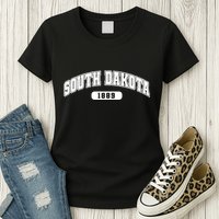 South Dakota Collegiate Style 1889 Womens T-Shirt