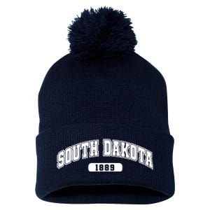 South Dakota Collegiate Style 1889 Pom Pom 12in Knit Beanie