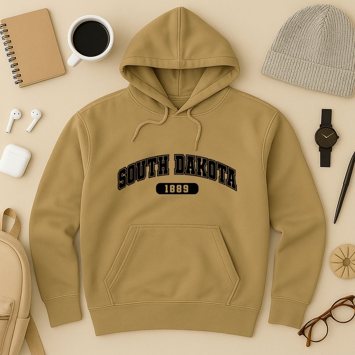 South Dakota Collegiate Style 1889 Hoodie