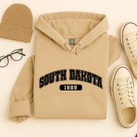 South Dakota Collegiate Style 1889 Hoodie