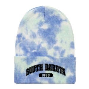 South Dakota Collegiate Style 1889 Tie Dye 12in Knit Beanie