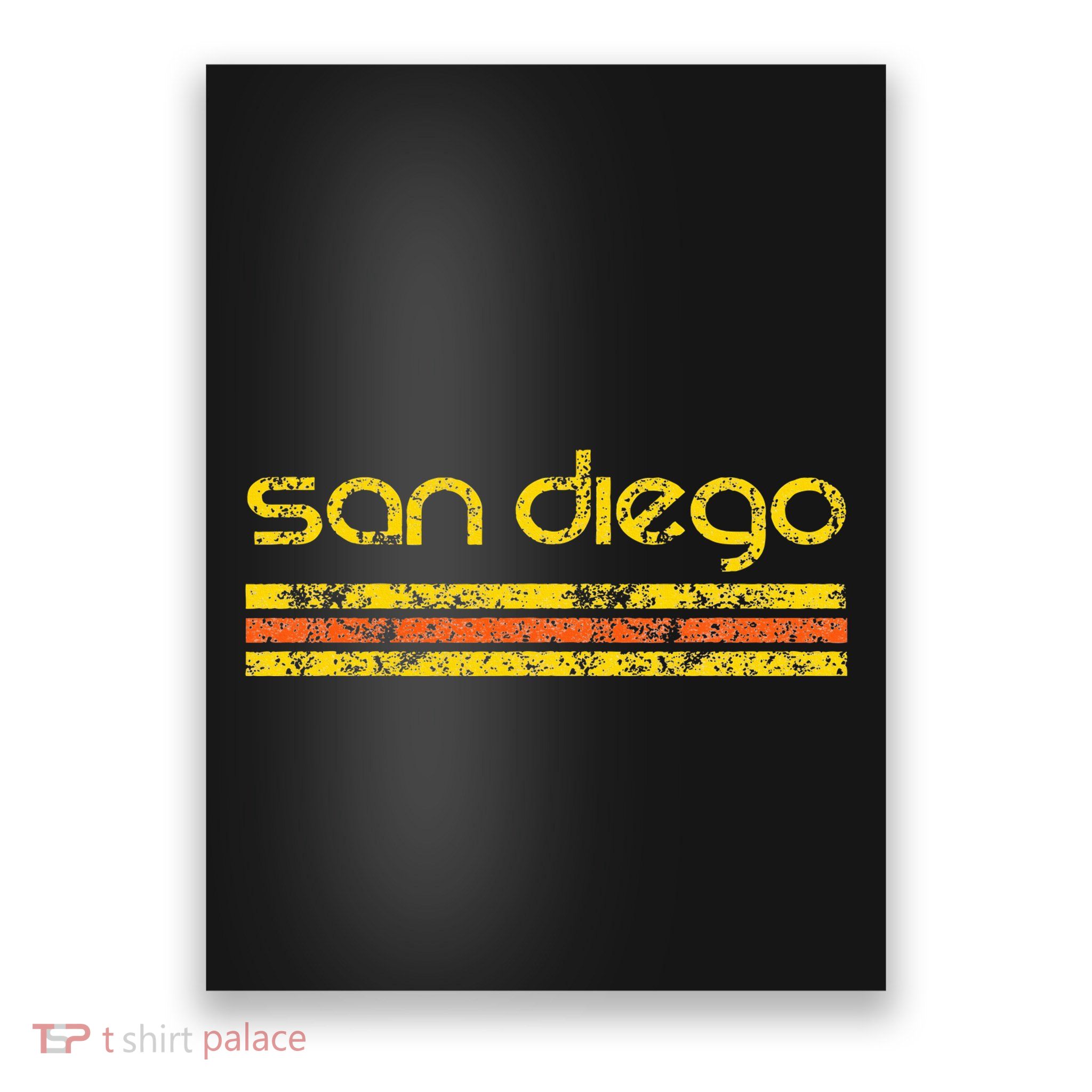 San Diego California Retro Vintage Weathered Poster