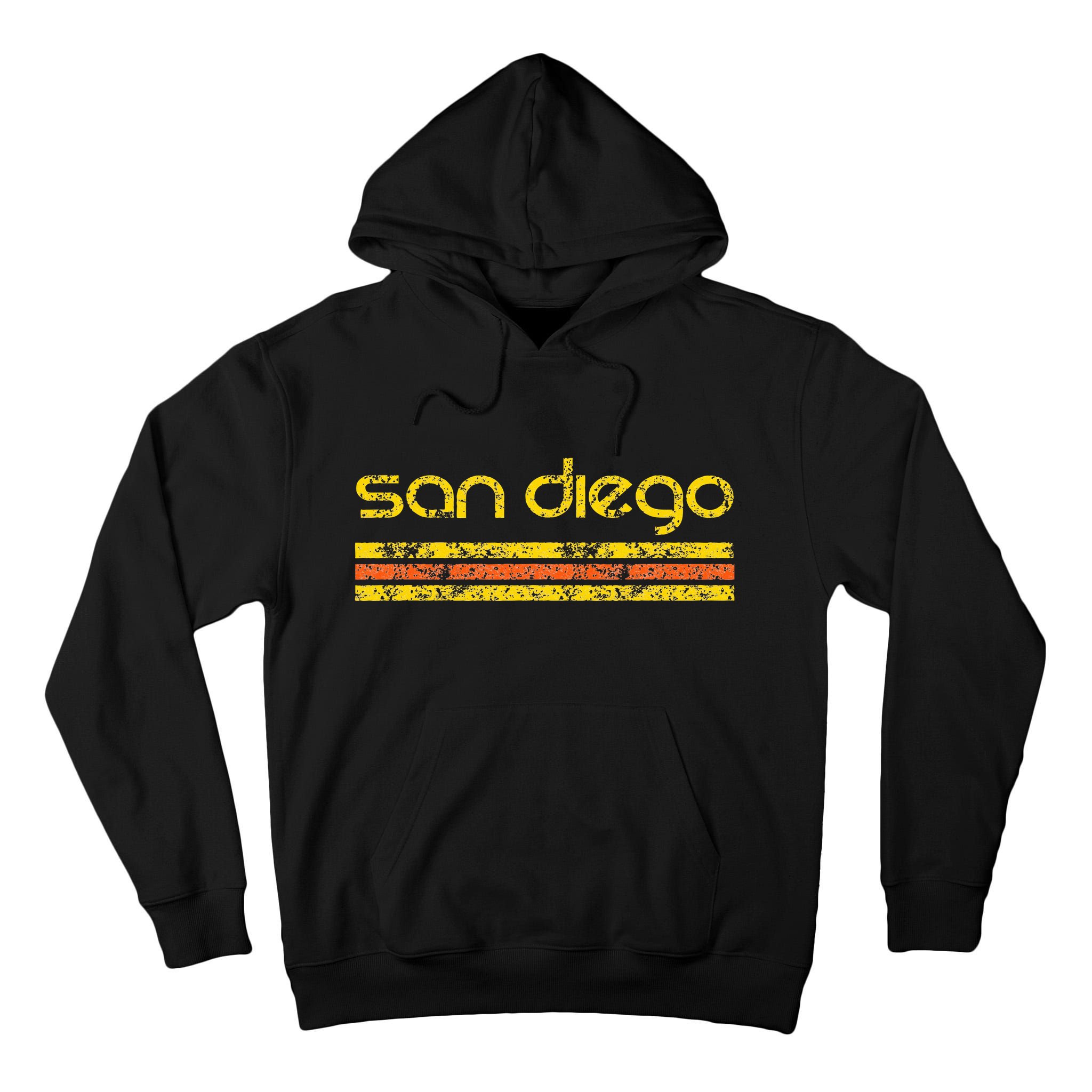 San Diego California Retro Vintage Weathered Tall Hoodie