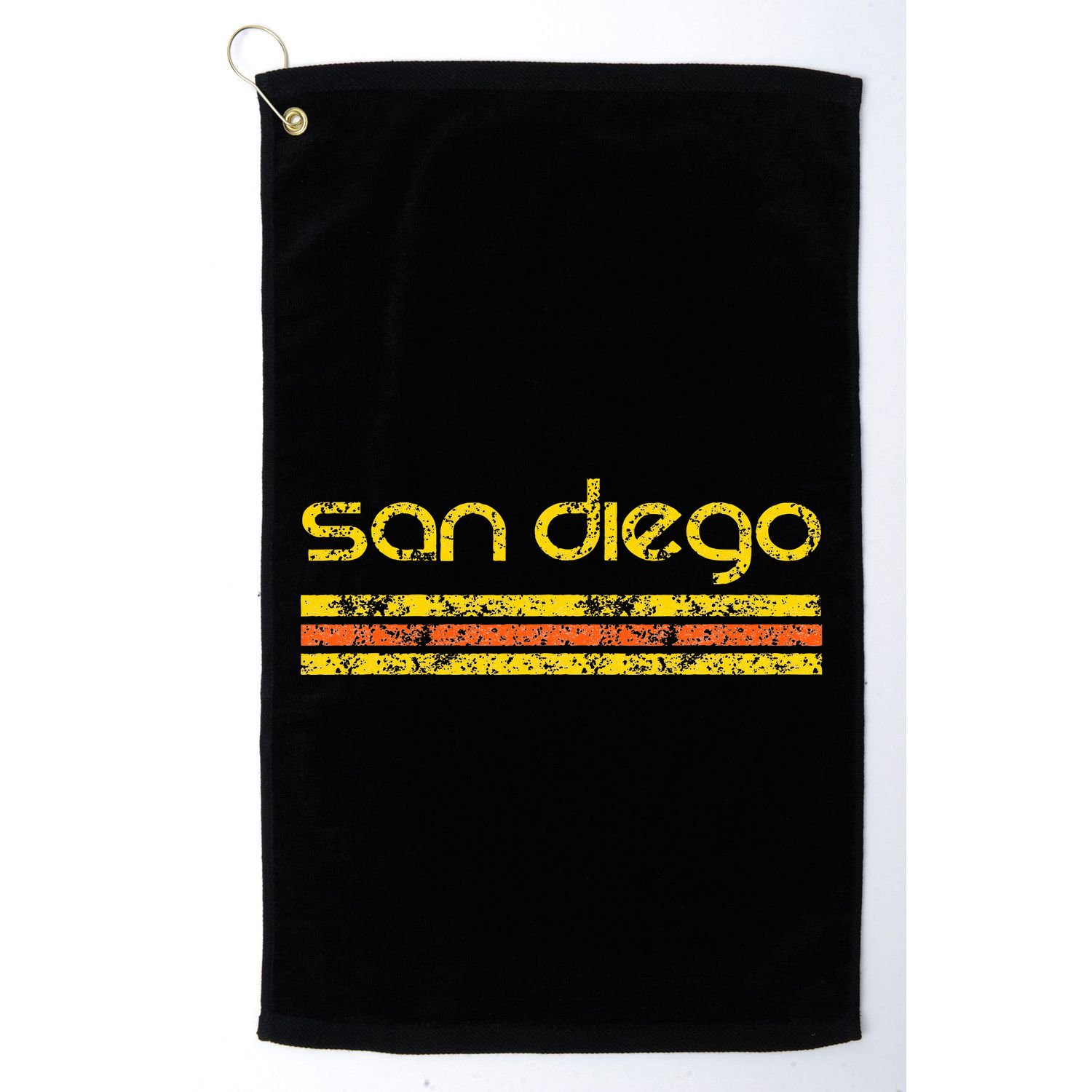 San Diego California Retro Vintage Weathered Golf Towel
