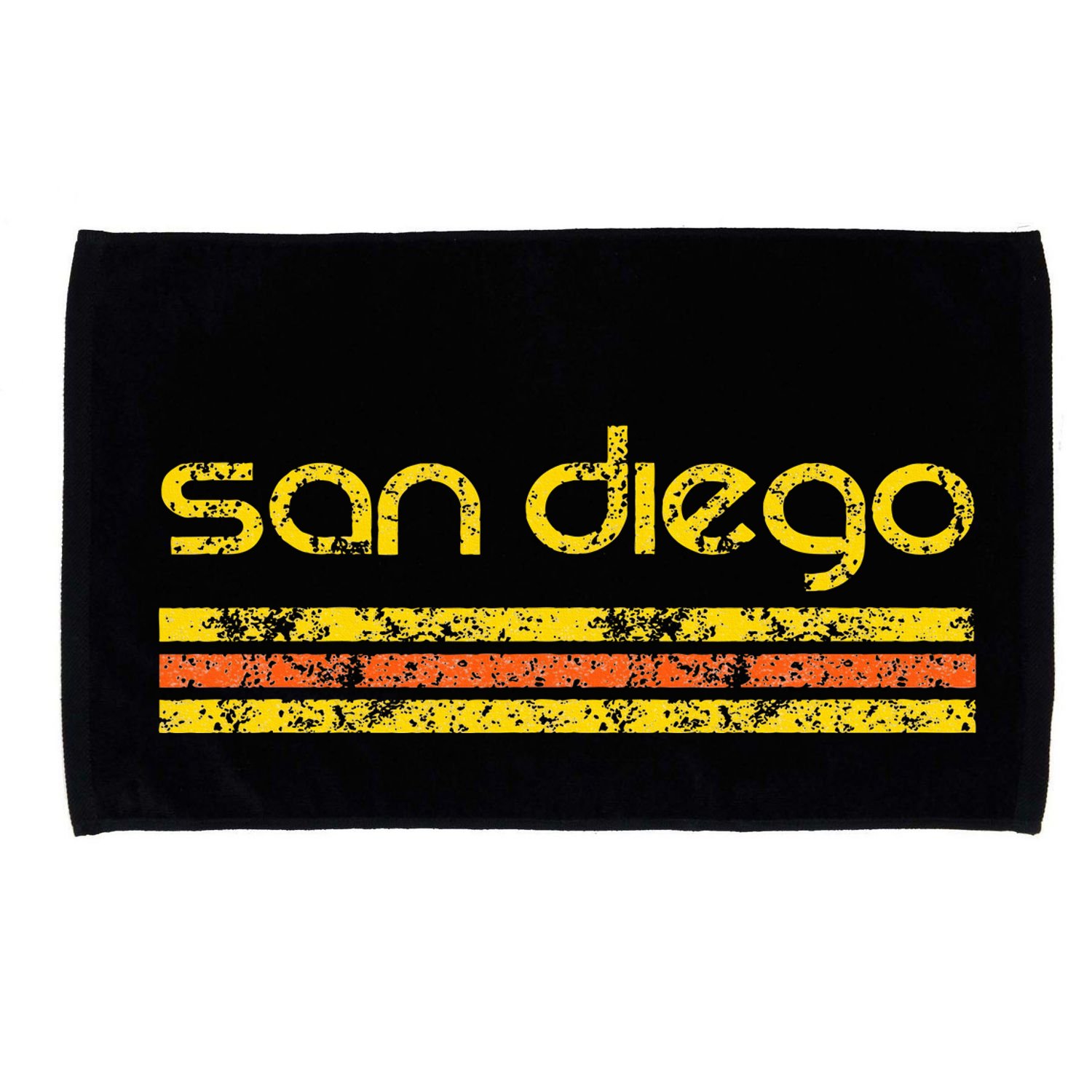 San Diego California Retro Vintage Weathered Microfiber Hand Towel
