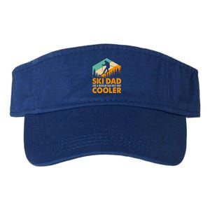 Ski Dad Cool Dads Love Skiing Winter Sport Ski Jumping Gift Valucap Bio-Washed Visor