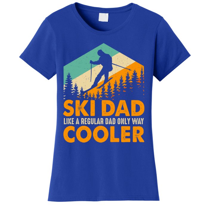 Ski Dad Cool Dads Love Skiing Winter Sport Ski Jumping Gift Women's T-Shirt