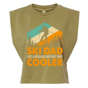 Ski Dad Cool Dads Love Skiing Winter Sport Ski Jumping Gift Garment-Dyed Women's Muscle Tee