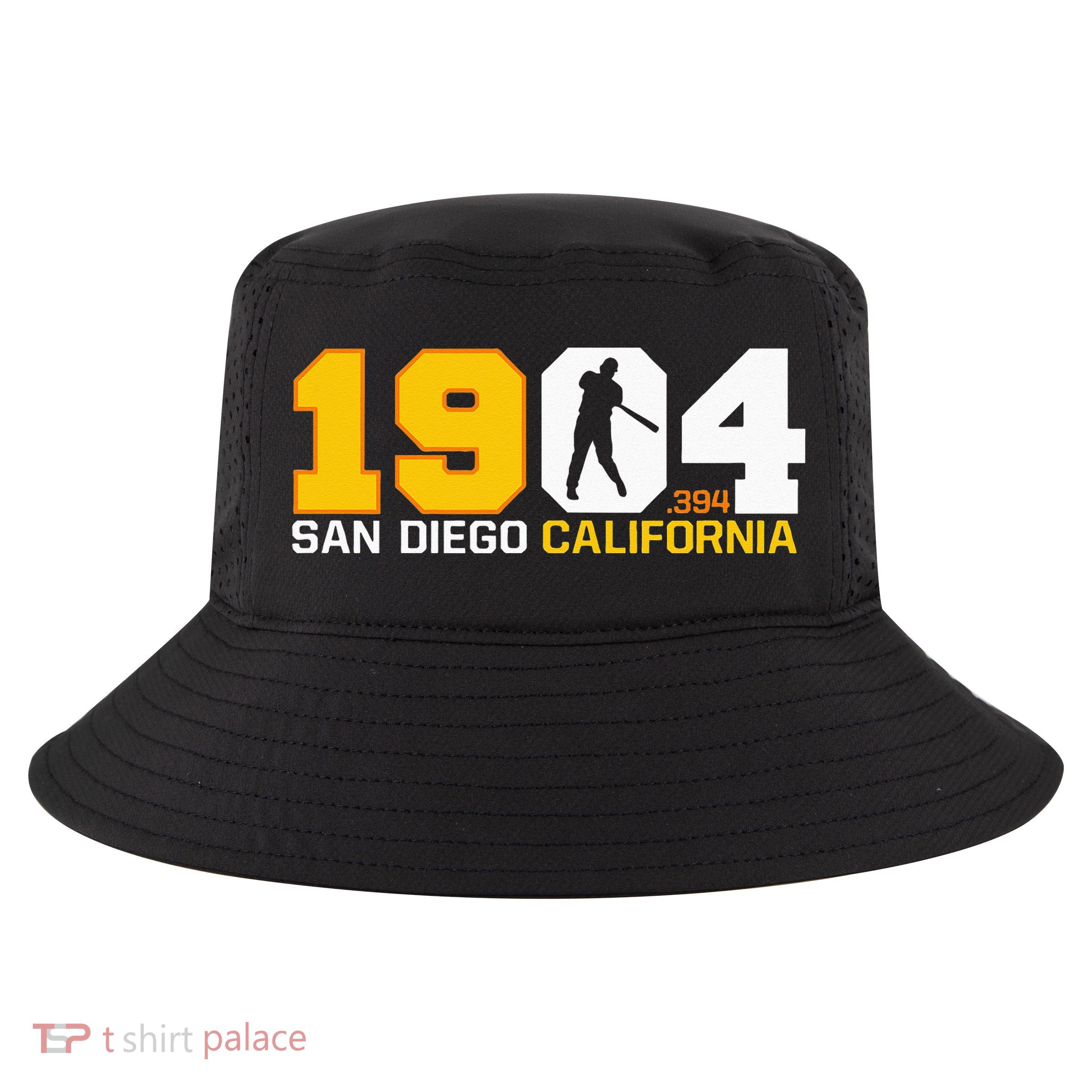 San Diego California Throwback 1904 Baseball Statue .394 Cool Comfort Performance Bucket Hat