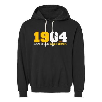 San Diego California Throwback 1904 Baseball Statue .394 Garment-Dyed Fleece Hoodie