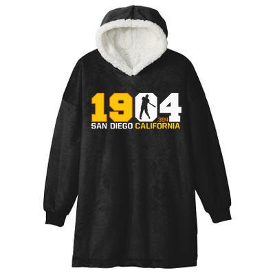 San Diego California Throwback 1904 Baseball Statue .394 Hooded Wearable Blanket